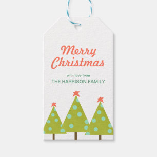 Christmas Trees Personalised Gift Tags