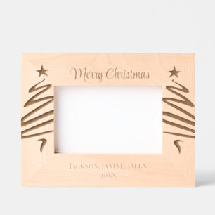 CHRISTMAS TREES  PERSONALIZED  PICTURE ETCHED FRAMES