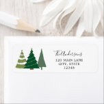 Christmas Trees return address<br><div class="desc">Return address label featuring Christmas Trees. Customize with your name and address.</div>