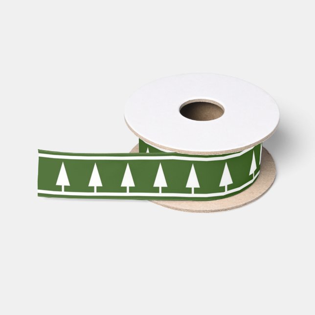 Christmas Trees Satin Ribbon (Spool)