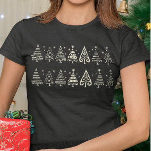 Christmas Trees Scandinavian Minimalistic T-Shirt