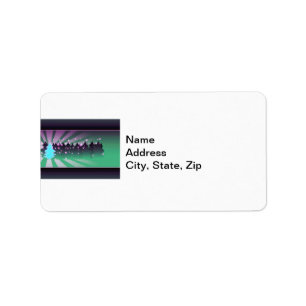 Christmas Trees Shades of Green Address Label