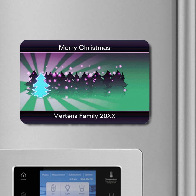 Christmas Trees Shades of Green Holiday Flexible Magnet (Christmas Trees Shades of Green Holiday Flexible Magnet)