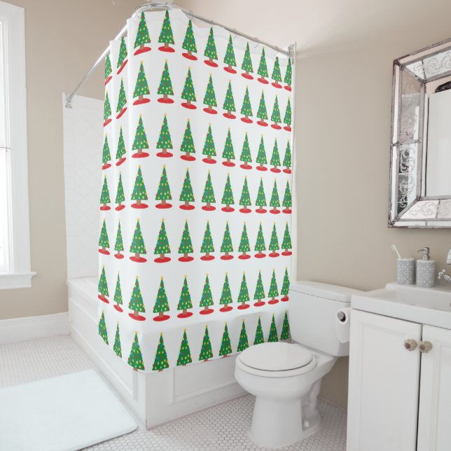 Christmas Trees Shower Curtain (In Situ)