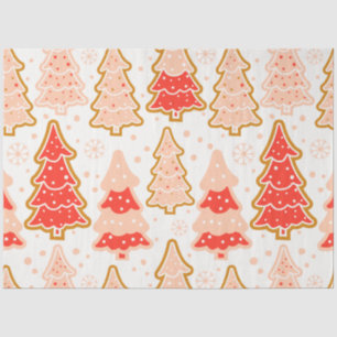 Christmas Trees & Snowflakes Red Christmas Tissue Paper