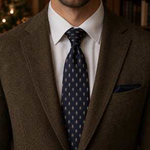 Christmas Trees Subtle Festive Micro Pattern Tie