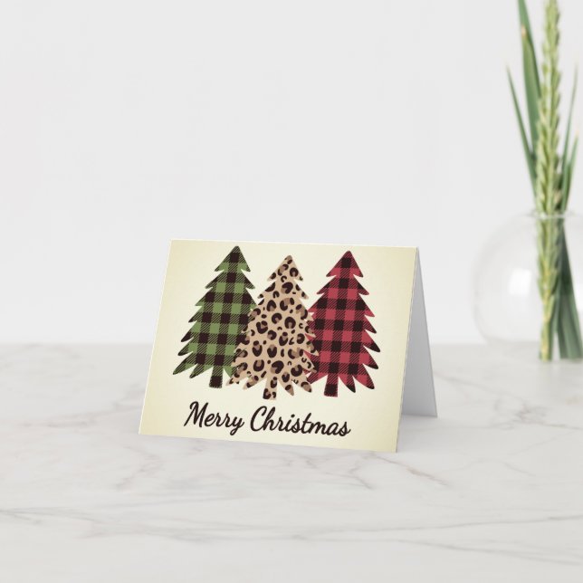 Christmas Trees Thank You Card (Front)