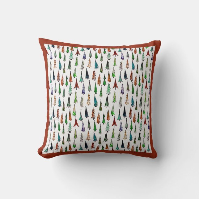 Christmas trees  throw pillow (Front)