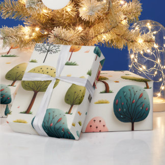 Christmas Trees  Uniqe GifT Wrap Wrapping Paper 
