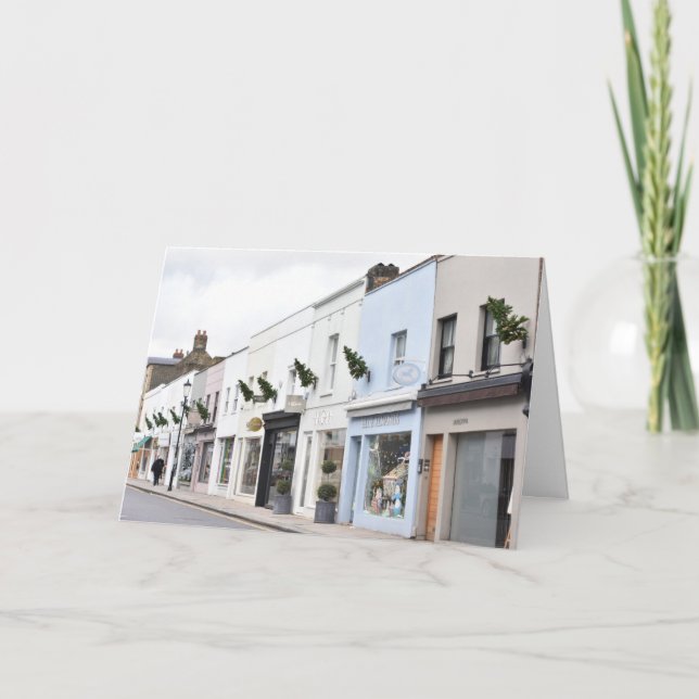 Christmas Trees Walton Street Chelsea London UK Card (Front)