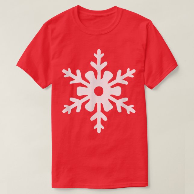 Christmas Trendy Drawing Snow Flake  T-Shirt (Design Front)