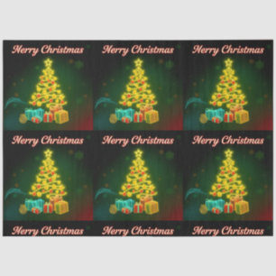 Christmas Trendy Neon Holiday Collection Tissue Paper
