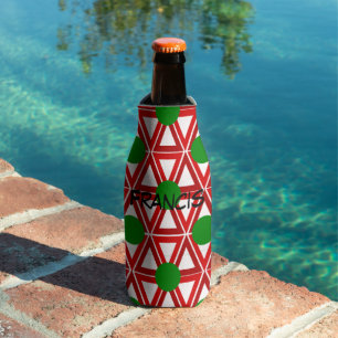 Christmas Triangle Quilt Bottle Cooler
