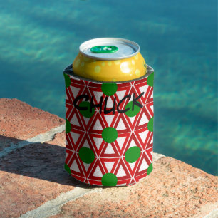 Christmas Triangle Quilt  Can Cooler