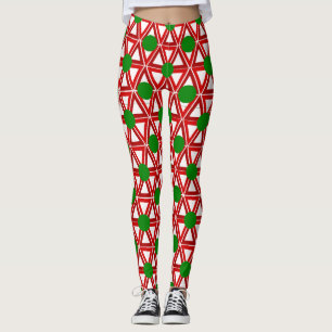 Christmas Triangle Quilt  Leggings