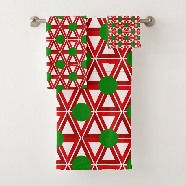 Christmas Triangle Quilt Towel (Insitu)
