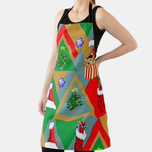 Christmas Triangles Plus Christmas Apron