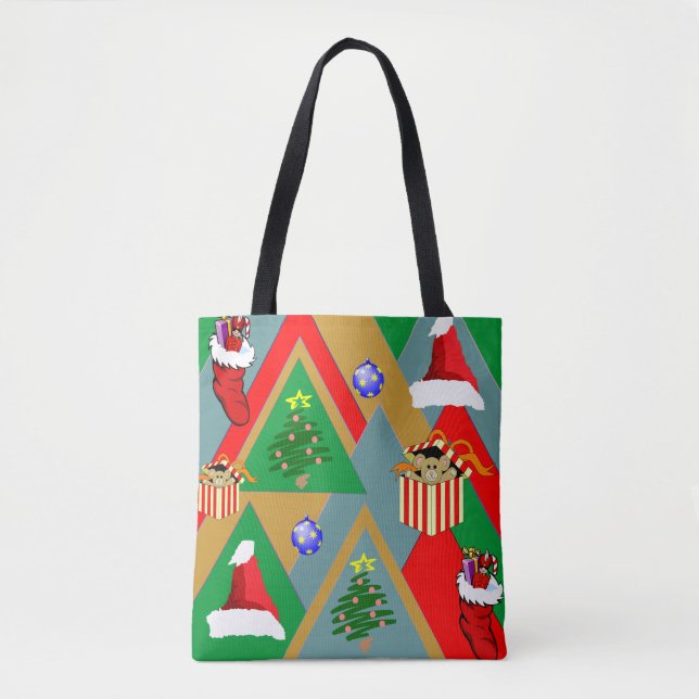 Christmas Triangles Plus Tote Bag (Front)