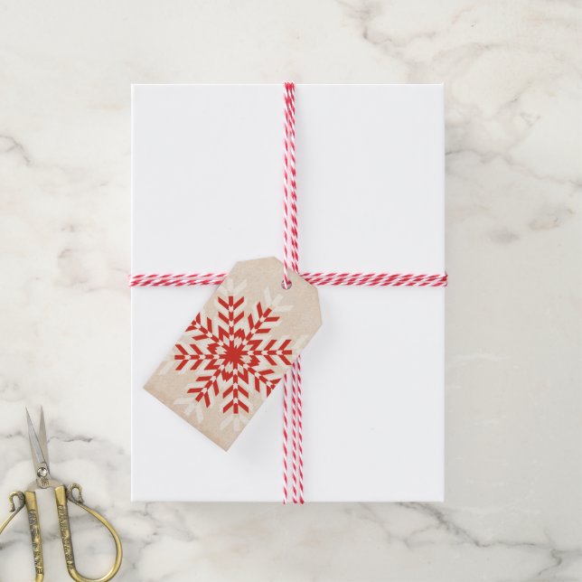 Christmas Tribal Snowflake Gift Tags (With Twine)