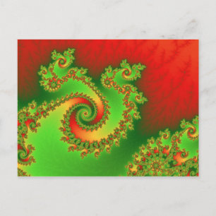 Christmas Triple Twirl Postcard