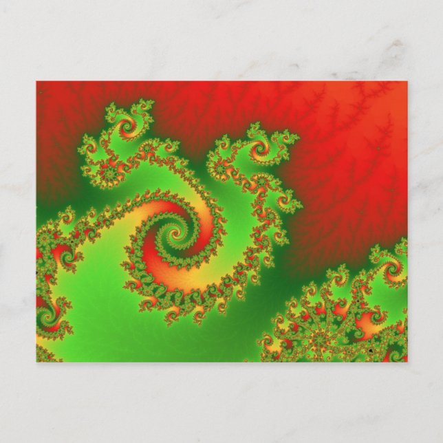 Christmas Triple Twirl Postcard (Front)