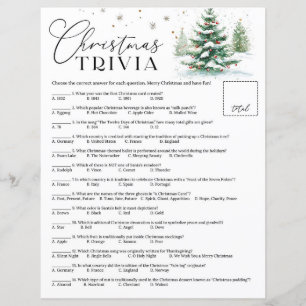 Christmas Trivia Holiday Party Game
