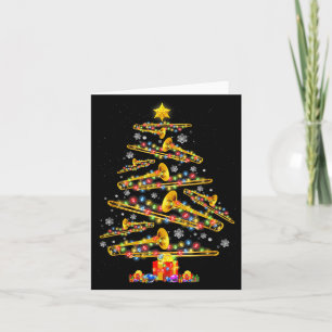 Christmas Trombone Player Xmas Tree Jazz Music Lov Card
