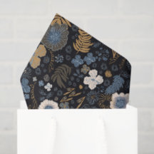 Christmas Tropical Coastal Blue Hibiscus Floral 