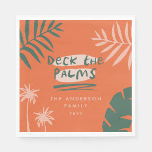 Christmas tropical modern minimal napkin