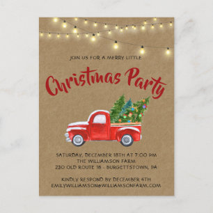 Christmas Truck A Merry Little Christmas Party  In Postcard