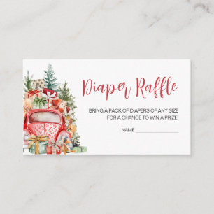 Christmas Truck Bundle of Joy Diaper Raffle Enclosure Card