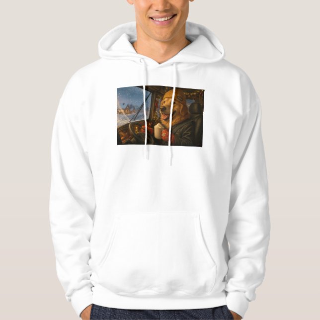 Christmas Truck Driver – Warm Heart on the Road Hoodie (Front)