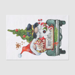 Christmas Truck Gnomes Tissue Paper