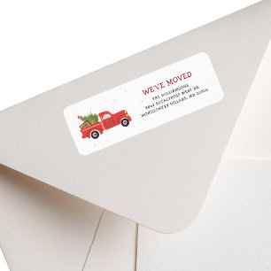Christmas Truck Moving Announcement Return Address