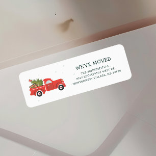 Christmas Truck Moving Announcement Return Address