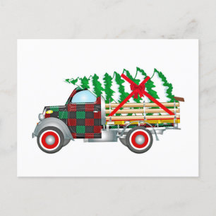 Christmas Truck Postcard