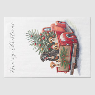 Christmas Truck Puppy Dogs Tissue Paper