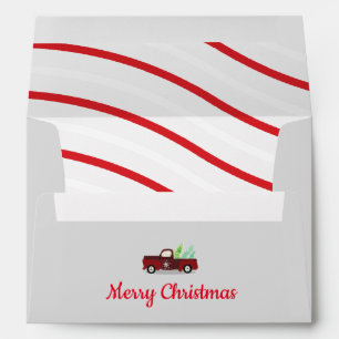 Christmas Truck Theme Holiday Red Candy Envelope