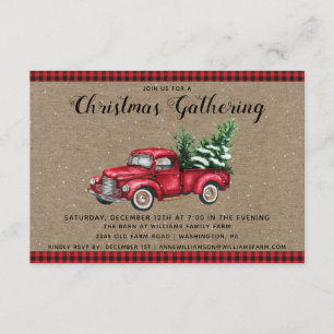 Christmas Truck & Tree Christmas Party Invitation