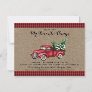 Christmas Truck & Tree My Favourite Things Holiday Postcard