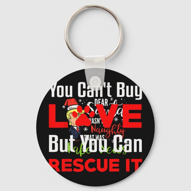 Christmas Trump Dear Santa Fake News Funny Xmas  Key Ring (Front)