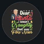 Christmas Trump Dear Santa Fake News Funny Xmas Me Classic Round Sticker<br><div class="desc">Christmas Trump Dear Santa Fake News Funny Xmas Men Women</div>