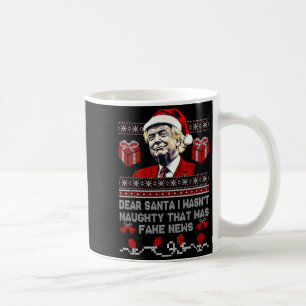 Christmas Trump Dear Santa Fake News Funny Xmas Me Coffee Mug