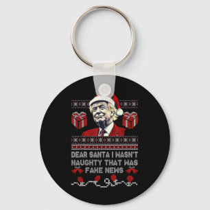Christmas Trump Dear Santa Fake News Funny Xmas Me Key Ring
