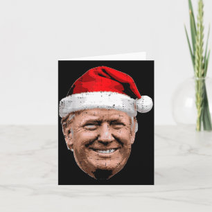 Christmas Trump Face Santa Funny Xmas Meme Men Wom Card