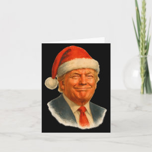 Christmas Trump Face Santa Funny Xmas Meme Men Wom Card
