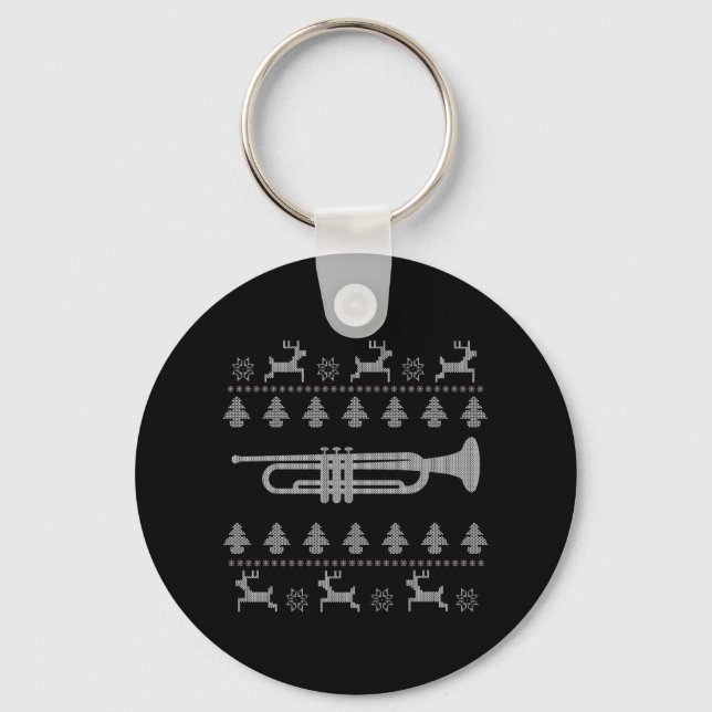 Christmas Trumpet Gift Key Ring (Front)