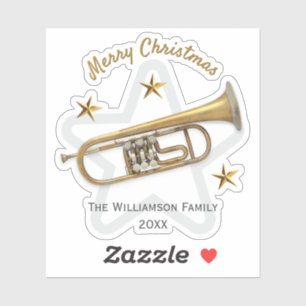 Christmas Trumpet Stars Music Lover's Personalized