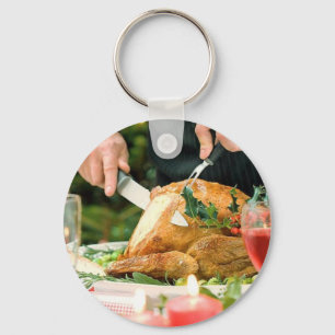 Christmas Turkey Key Ring