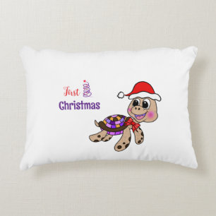Christmas turtle decorative cushion